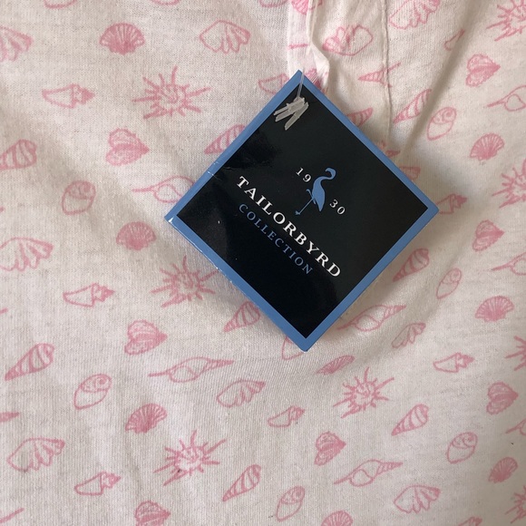 NWT, Tailorbyrd, White & Pink Print, Men’s Polo - Picture 6 of 6